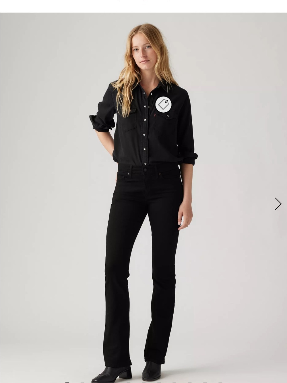 Levi's black 315 shaping  Bootcut Jeans